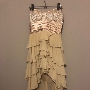 Masquerade champagne dress 3/4 evening cocktail